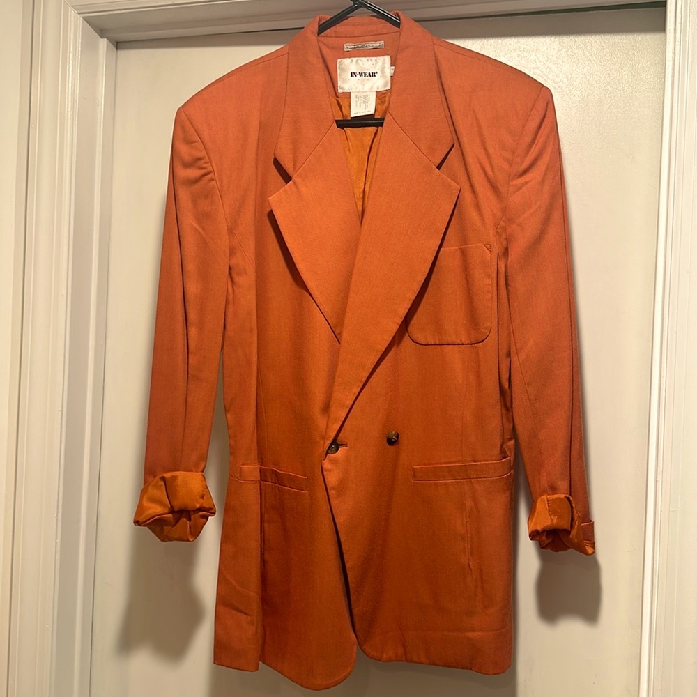 Orange Long Blazer